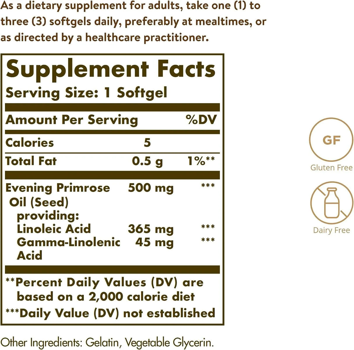 SOLGAR - Solgar Evening Primrose Oil 500Mg. 180 Capsulas Blandas - The Red Vitamin MX - Suplementos Alimenticios - {{ shop.shopifyCountryName }}