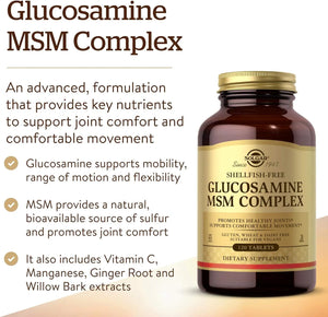 SOLGAR - Solgar Glucosamine MSM Complex 120 Tabletas - The Red Vitamin MX - Suplementos Alimenticios - {{ shop.shopifyCountryName }}