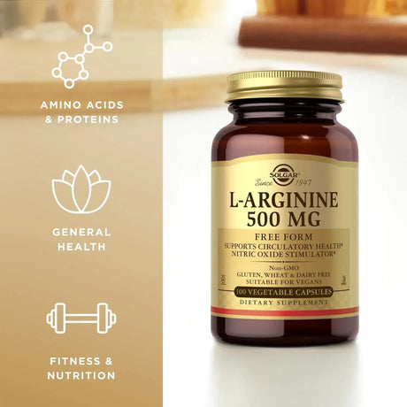 SOLGAR - Solgar L-Arginine 500Mg. 100 Capsulas - The Red Vitamin MX - Suplementos Alimenticios - {{ shop.shopifyCountryName }}