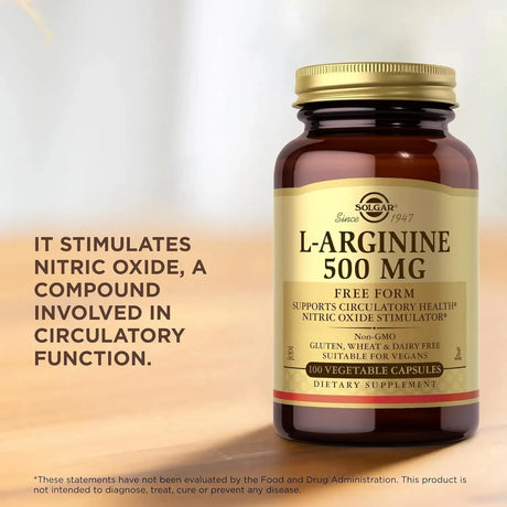 SOLGAR - Solgar L-Arginine 500Mg. 100 Capsulas - The Red Vitamin MX - Suplementos Alimenticios - {{ shop.shopifyCountryName }}