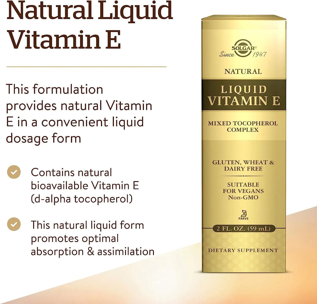 SOLGAR - Solgar Liquid Vitamin E 2 Fl. Oz. - The Red Vitamin MX - Suplementos Alimenticios - {{ shop.shopifyCountryName }}