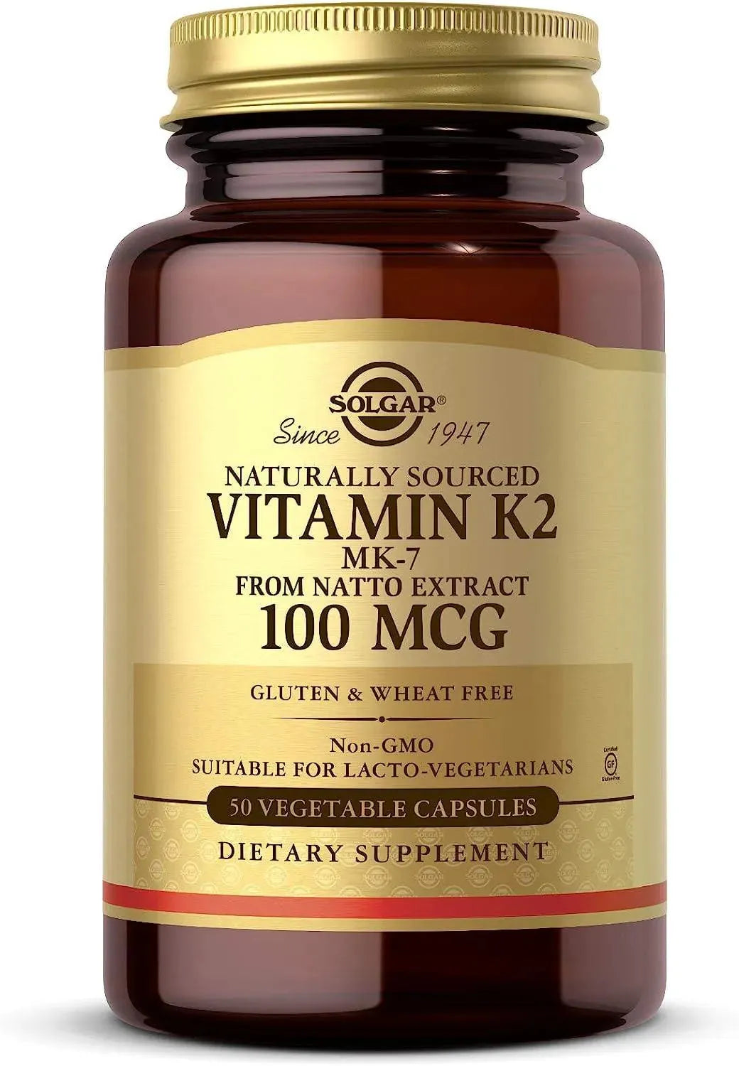 SOLGAR - Solgar Vitamin K2 MK7 100mcg 50 Capsulas - The Red Vitamin MX - Suplementos Alimenticios - {{ shop.shopifyCountryName }}