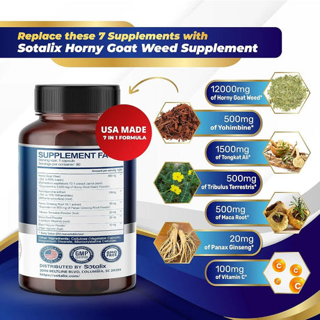 SOTALIX - Sotalix Premium Horny Goat Weed 8650Mg. 90 Capsulas - The Red Vitamin MX - Suplementos Alimenticios - {{ shop.shopifyCountryName }}