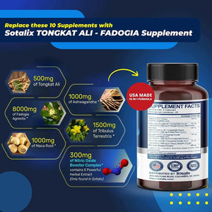 SOTALIX - Sotalix Tongkat Ali 200:1 Extract 4780Mg. 90 Capsulas - The Red Vitamin MX - Suplementos Alimenticios - {{ shop.shopifyCountryName }}