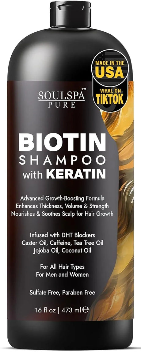 SOULSPA PURE - SOULSPA PURE Biotin Shampoo with Keratin 473Ml. - The Red Vitamin MX - Shampoo Para Cabello - {{ shop.shopifyCountryName }}