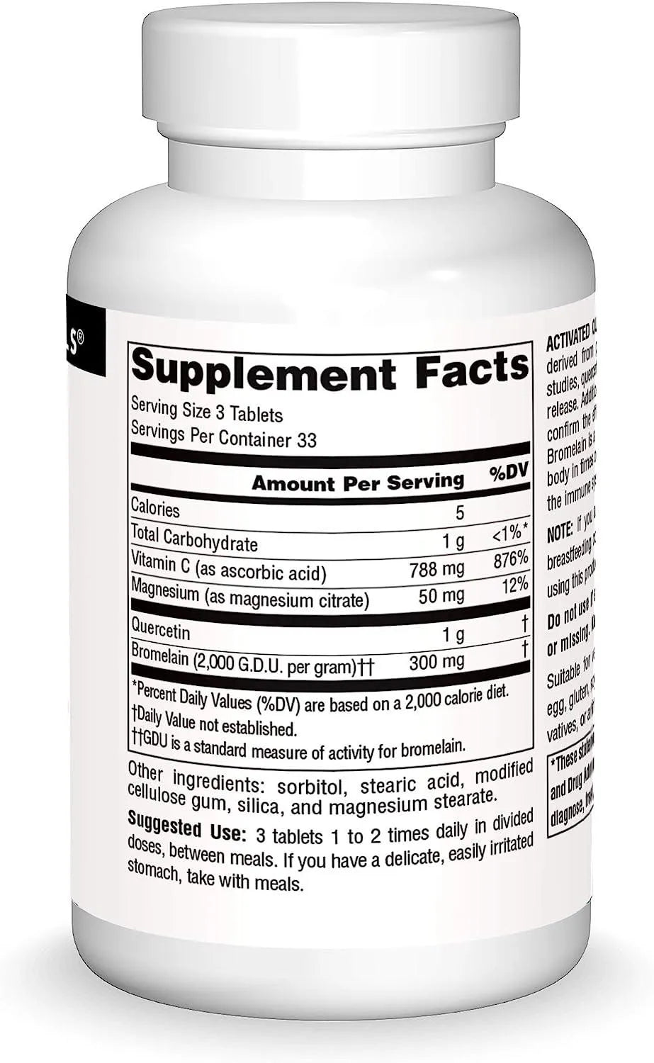 SOURCE NATURALS - Source Naturals Activated Quercetin 100 Tabletas - The Red Vitamin MX - Suplementos Alimenticios - {{ shop.shopifyCountryName }}