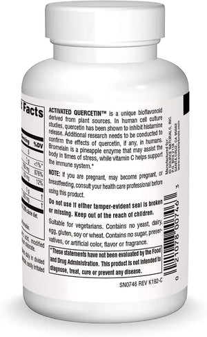 SOURCE NATURALS - Source Naturals Activated Quercetin 100 Tabletas - The Red Vitamin MX - Suplementos Alimenticios - {{ shop.shopifyCountryName }}