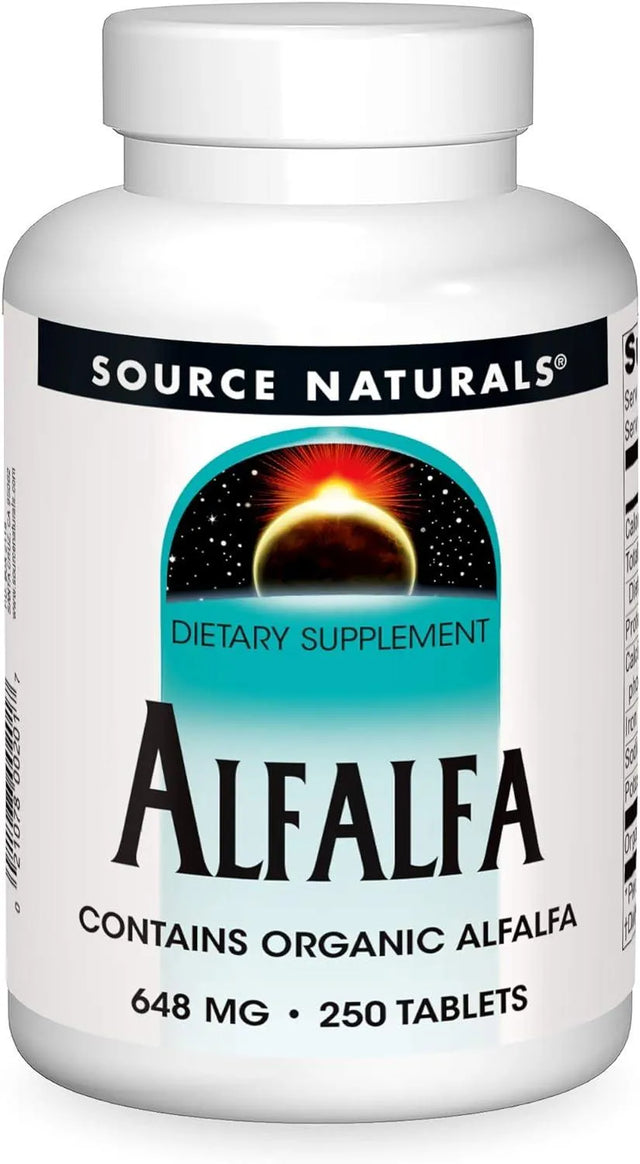 SOURCE NATURALS - Source Naturals Alfalfa 648Mg. 250 Tabletas - The Red Vitamin MX - Suplementos Alimenticios - {{ shop.shopifyCountryName }}