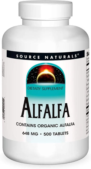 SOURCE NATURALS - Source Naturals Alfalfa 648Mg. 500 Tabletas - The Red Vitamin MX - Suplementos Alimenticios - {{ shop.shopifyCountryName }}