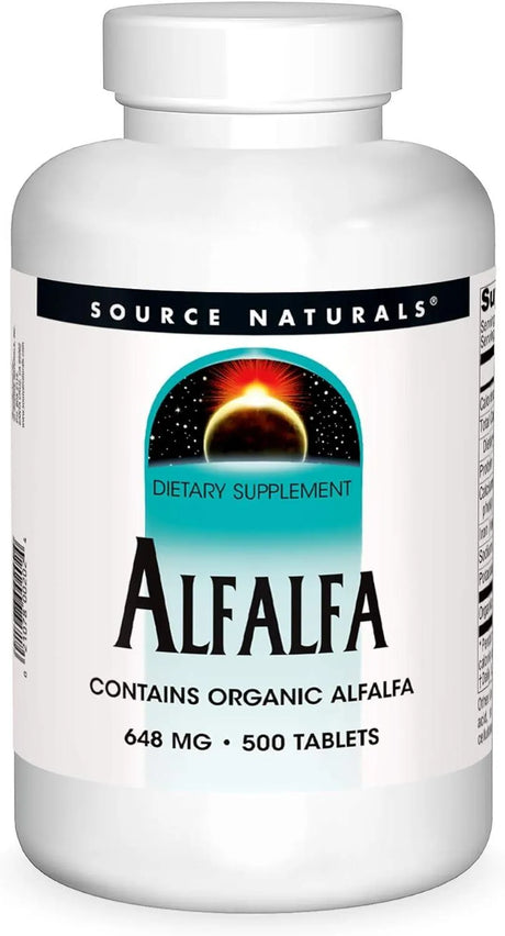 SOURCE NATURALS - Source Naturals Alfalfa 648Mg. 500 Tabletas - The Red Vitamin MX - Suplementos Alimenticios - {{ shop.shopifyCountryName }}