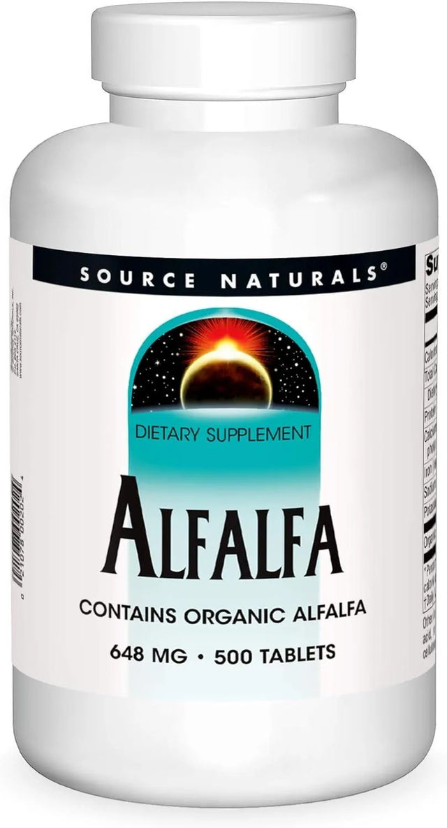 SOURCE NATURALS - Source Naturals Alfalfa 648Mg. 500 Tabletas - The Red Vitamin MX - Suplementos Alimenticios - {{ shop.shopifyCountryName }}