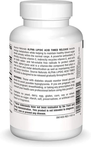 SOURCE NATURALS - Source Naturals Alpha Lipoic Acid 300Mg. 120 Tabletas - The Red Vitamin MX - Suplementos Alimenticios - {{ shop.shopifyCountryName }}