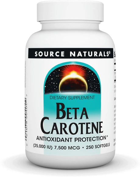 SOURCE NATURALS - Source Naturals Beta Carotene 25000 IU 250 Capsulas Blandas - The Red Vitamin MX - Suplementos Alimenticios - {{ shop.shopifyCountryName }}