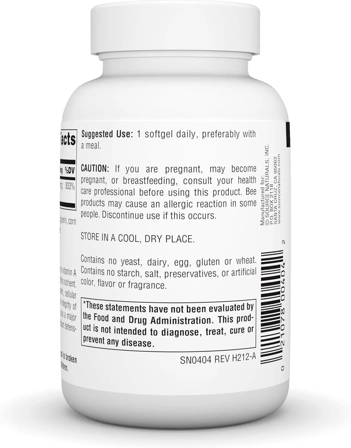 SOURCE NATURALS - Source Naturals Beta Carotene 25000 IU 250 Capsulas Blandas - The Red Vitamin MX - Suplementos Alimenticios - {{ shop.shopifyCountryName }}