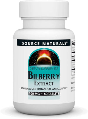 SOURCE NATURALS - Source Naturals Bilberry Extract 100Mg. 60 Tabletas - The Red Vitamin MX - Suplementos Alimenticios - {{ shop.shopifyCountryName }}