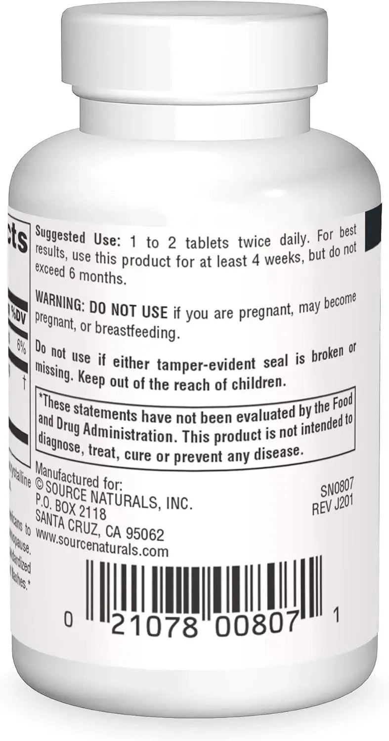 SOURCE NATURALS - Source Naturals Black Cohosh Extract 60 Tabletas - The Red Vitamin MX - Suplementos Alimenticios - {{ shop.shopifyCountryName }}