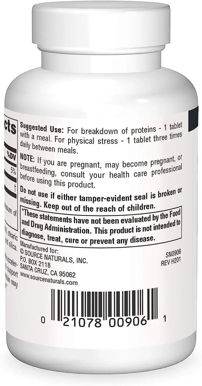 SOURCE NATURALS - Source Naturals Bromelain 500Mg. Proteolytic Enzyme Supplement 60 Tabletas - The Red Vitamin MX - Suplementos Alimenticios - {{ shop.shopifyCountryName }}