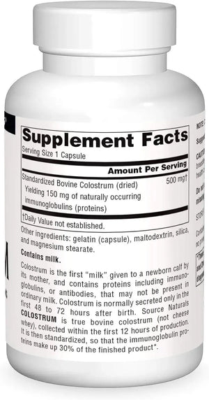 SOURCE NATURALS - Source Naturals Colostrum Contains 30 Percent Immunoglobulins 120 Capsulas - The Red Vitamin MX - Suplementos Alimenticios - {{ shop.shopifyCountryName }}