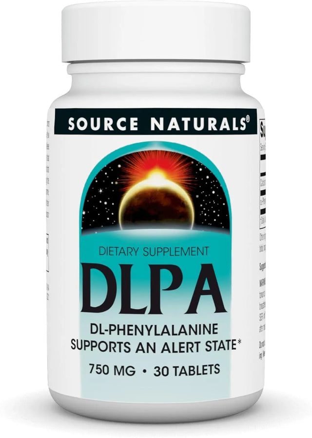 SOURCE NATURALS - Source Naturals DLPA DL-Phenylalanine 750Mg. 30 Tabletas - The Red Vitamin MX - Suplementos Alimenticios - {{ shop.shopifyCountryName }}