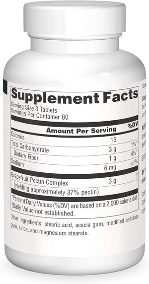 SOURCE NATURALS - Source Naturals Grapefruit Pectin 1000Mg. 240 Tabletas - The Red Vitamin MX - Suplementos Alimenticios - {{ shop.shopifyCountryName }}