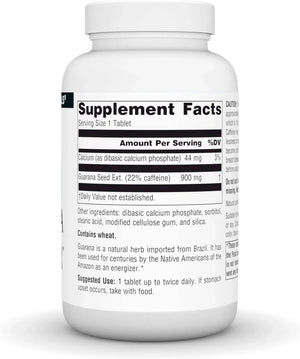 SOURCE NATURALS - Source Naturals Guarana Energizer 900Mg. 100 Tabletas - The Red Vitamin MX - Suplementos Alimenticios - {{ shop.shopifyCountryName }}