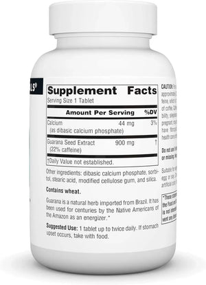 SOURCE NATURALS - Source Naturals Guarana Energizer 900Mg. 60 Tabletas - The Red Vitamin MX - Suplementos Alimenticios - {{ shop.shopifyCountryName }}