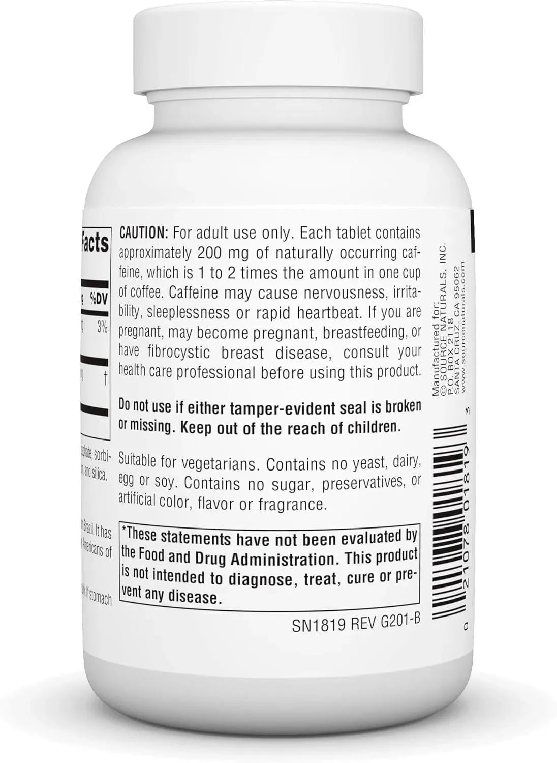 SOURCE NATURALS - Source Naturals Guarana Energizer 900Mg. 60 Tabletas - The Red Vitamin MX - Suplementos Alimenticios - {{ shop.shopifyCountryName }}