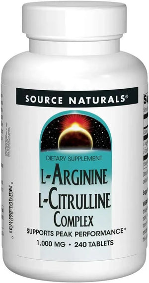 SOURCE NATURALS - Source Naturals L-Arginine L-Citrulline Complex 240 Tabletas - The Red Vitamin MX - Suplementos Alimenticios - {{ shop.shopifyCountryName }}