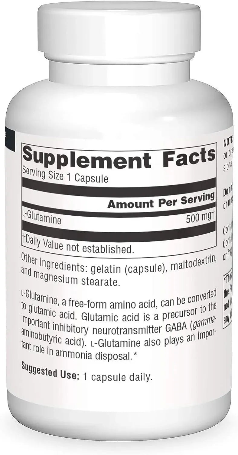 SOURCE NATURALS - Source Naturals L-Glutamine 500Mg. 100 Capsulas - The Red Vitamin MX - Suplementos Alimenticios - {{ shop.shopifyCountryName }}