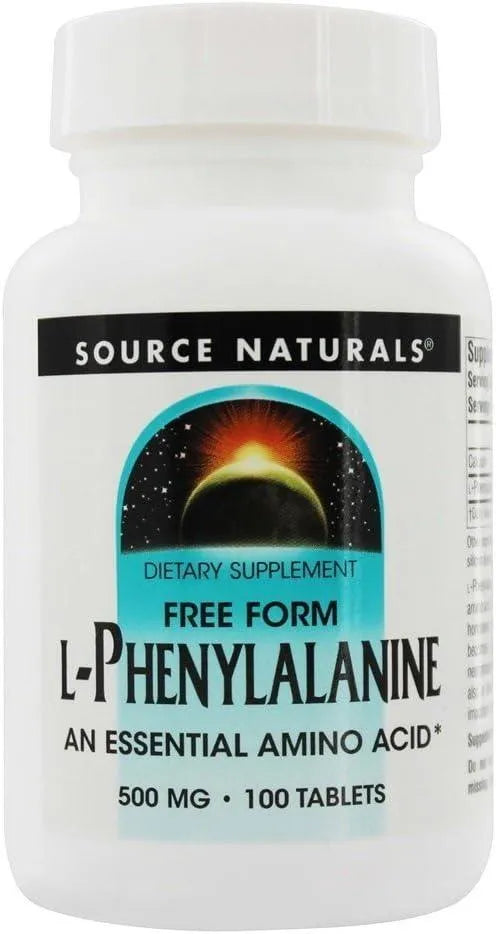 SOURCE NATURALS - Source Naturals L-Phenylalanine 500Mg. 100 Tabletas - The Red Vitamin MX - Suplementos Alimenticios - {{ shop.shopifyCountryName }}