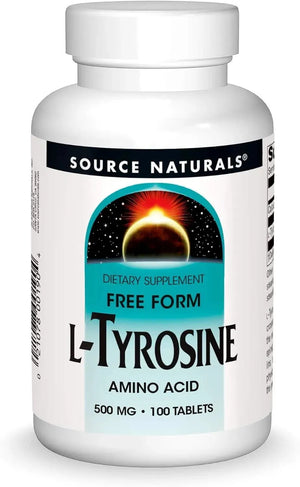 SOURCE NATURALS - Source Naturals L-Tyrosine 500Mg. 100 Tabletas - The Red Vitamin MX - Suplementos Alimenticios - {{ shop.shopifyCountryName }}