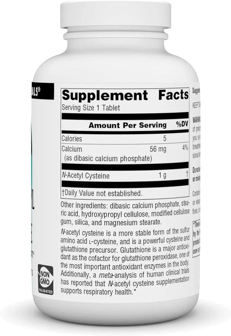 SOURCE NATURALS - Source Naturals N-Acetyl Cysteine 1000Mg. 180 Tabletas - The Red Vitamin MX - Suplementos Alimenticios - {{ shop.shopifyCountryName }}