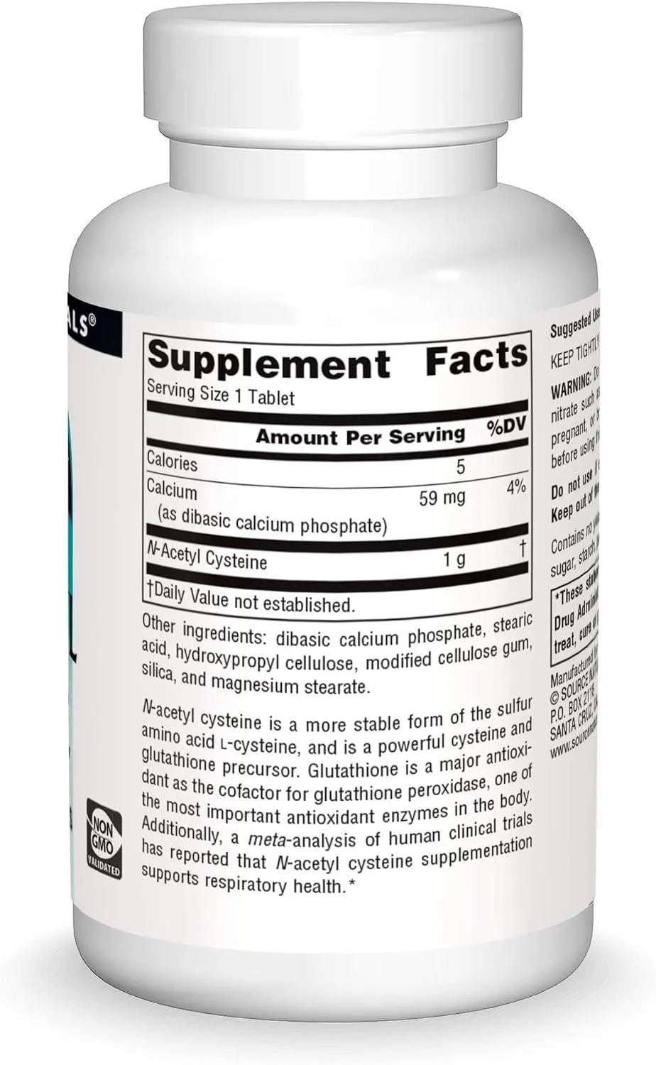 SOURCE NATURALS - Source Naturals N-Acetyl Cysteine 1000Mg. 30 Tabletas - The Red Vitamin MX - Suplementos Alimenticios - {{ shop.shopifyCountryName }}