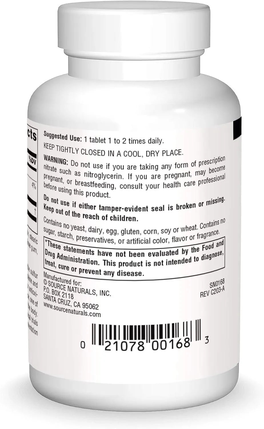 SOURCE NATURALS - Source Naturals N-Acetyl Cysteine 1000Mg. 30 Tabletas - The Red Vitamin MX - Suplementos Alimenticios - {{ shop.shopifyCountryName }}