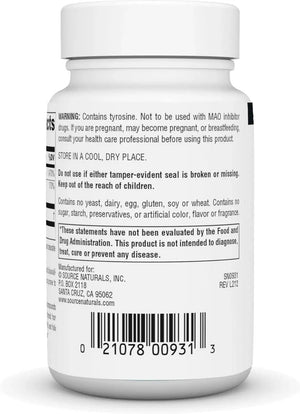 SOURCE NATURALS - Source Naturals N-Acetyl L-Tyrosine 300Mg. 60 Tabletas - The Red Vitamin MX - Suplementos Alimenticios - {{ shop.shopifyCountryName }}