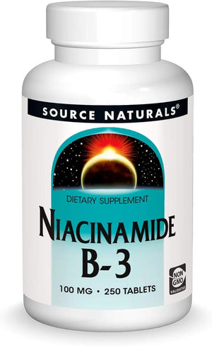 SOURCE NATURALS - Source Naturals Niacinamide 100Mg. 250 Tabletas - The Red Vitamin MX - Suplementos Alimenticios - {{ shop.shopifyCountryName }}