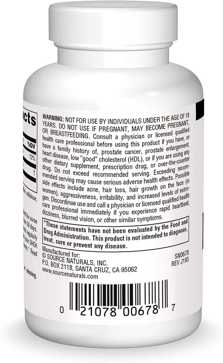 SOURCE NATURALS - Source Naturals Pregnenolone 25Mg. 120 Tabletas - The Red Vitamin MX - Suplementos Alimenticios - {{ shop.shopifyCountryName }}