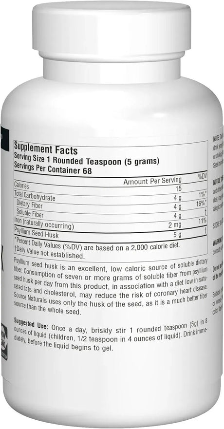 SOURCE NATURALS - Source Naturals Psyllium Husk Powder 340Gr. - The Red Vitamin MX - Suplementos Alimenticios - {{ shop.shopifyCountryName }}