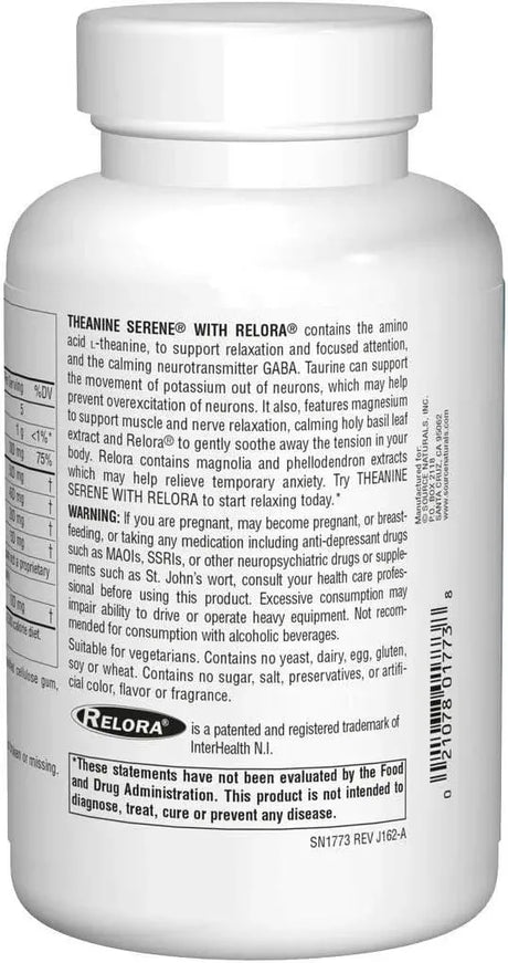 SOURCE NATURALS - Source Naturals Serene Science L-Theanine with Relora 120 Tabletas - The Red Vitamin MX - Suplementos Alimenticios - {{ shop.shopifyCountryName }}