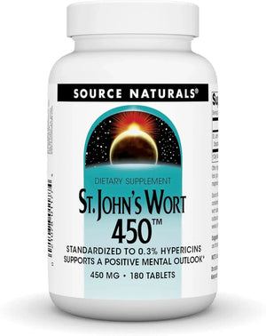 SOURCE NATURALS - Source Naturals St. John's Wort 450Mg. 180 Tabletas - The Red Vitamin MX - Suplementos Alimenticios - {{ shop.shopifyCountryName }}