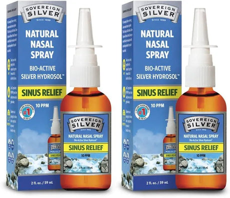 SOVEREIGN SILVER - Sovereign Silver Bio-Active Colloidal Silver Hydrosol Nasal Spray 10 PPM 59Ml. 2 Pack - The Red Vitamin MX - Suplementos Alimenticios - {{ shop.shopifyCountryName }}