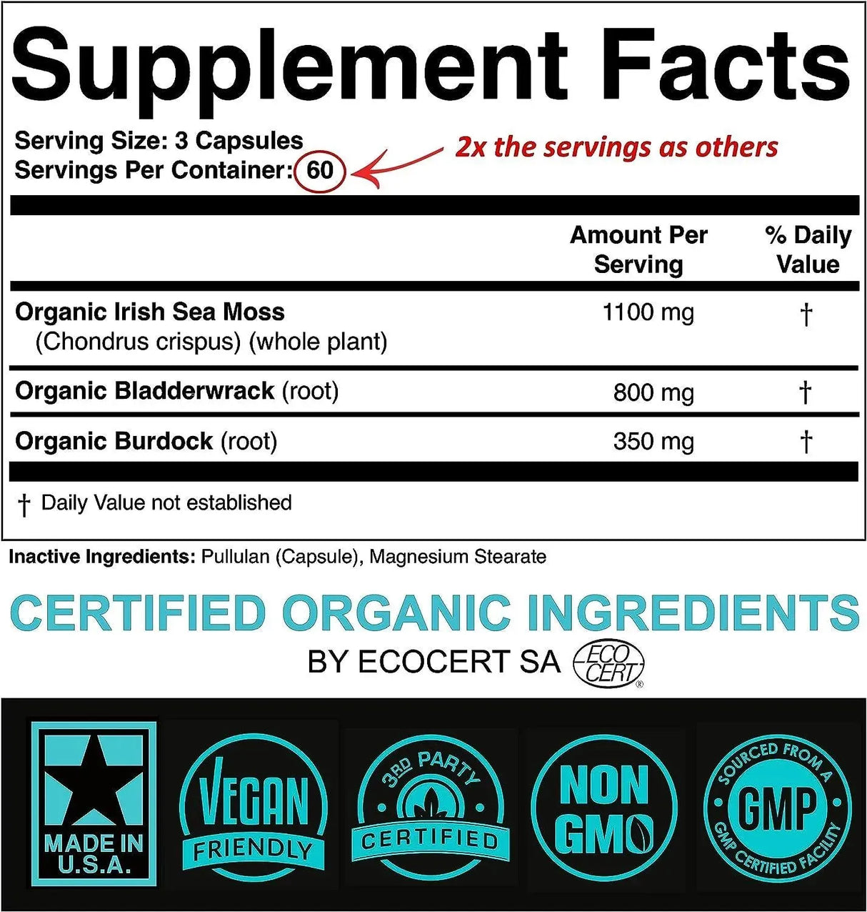 SPARTIS - Spartis Organic Sea Moss 2250Mg. 180 Capsulas - The Red Vitamin MX - Suplementos Alimenticios - {{ shop.shopifyCountryName }}