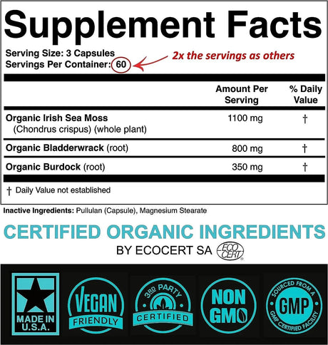 SPARTIS - Spartis Organic Sea Moss 2250Mg. 180 Capsulas - The Red Vitamin MX - Suplementos Alimenticios - {{ shop.shopifyCountryName }}