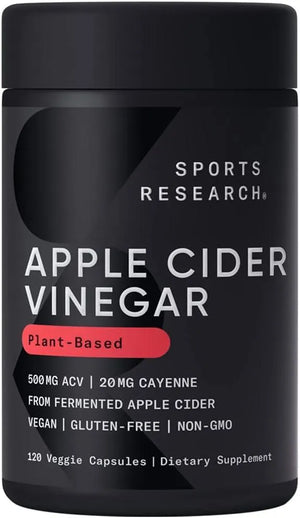 SPORTS RESEARCH - Sports Research Apple Cider Vinegar with Cayenne Pepper 120 Capsulas - The Red Vitamin MX - Suplementos Alimenticios - {{ shop.shopifyCountryName }}