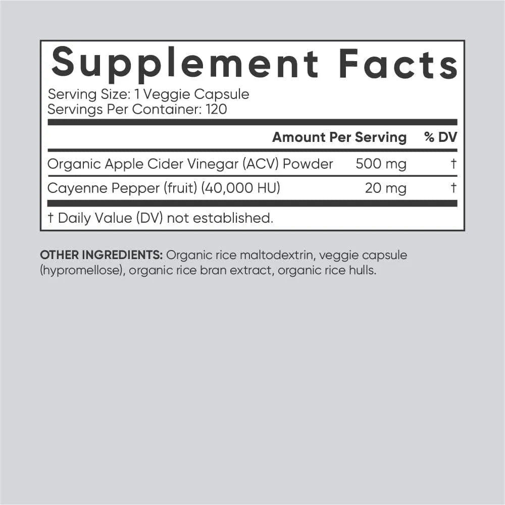 SPORTS RESEARCH - Sports Research Apple Cider Vinegar with Cayenne Pepper 120 Capsulas - The Red Vitamin MX - Suplementos Alimenticios - {{ shop.shopifyCountryName }}