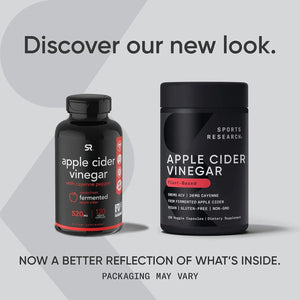 SPORTS RESEARCH - Sports Research Apple Cider Vinegar with Cayenne Pepper 120 Capsulas - The Red Vitamin MX - Suplementos Alimenticios - {{ shop.shopifyCountryName }}