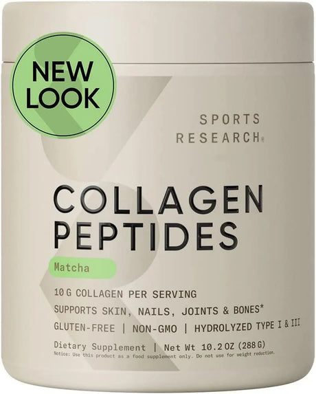 SPORTS RESEARCH - Sports Research Collagen Peptides Matcha Green Tea 10.16Oz. - The Red Vitamin MX - Suplementos Alimenticios - {{ shop.shopifyCountryName }}