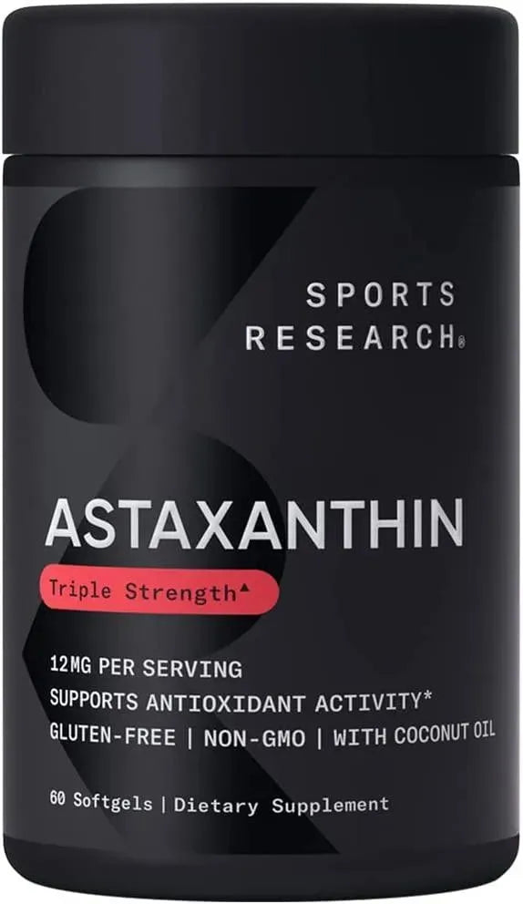 SPORTS RESEARCH - Sports Research Triple Strength Astaxanthin 12Mg. 60 Capsulas Blandas - The Red Vitamin MX - Suplementos Alimenticios - {{ shop.shopifyCountryName }}