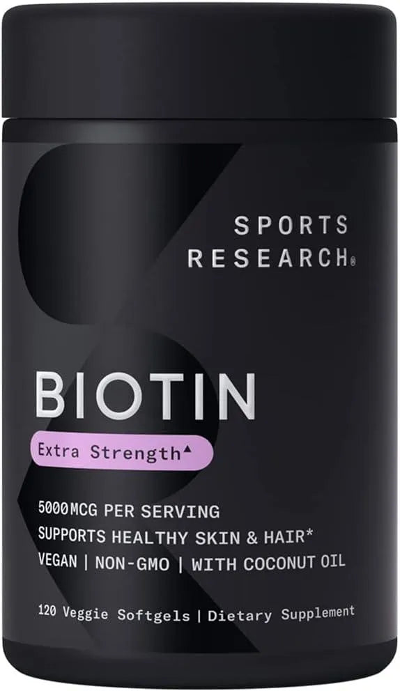 SPORTS RESEARCH - Sports Research Vegan Biotin 5000 mcg 120 Capsulas Blandas - The Red Vitamin MX - Suplementos Alimenticios - {{ shop.shopifyCountryName }}