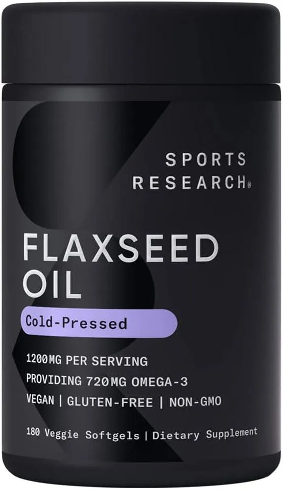 SPORTS RESEARCH - Sports Research Vegan Flaxseed Oil 1200Mg. 180 Capsulas Blandas - The Red Vitamin MX - Suplementos Alimenticios - {{ shop.shopifyCountryName }}